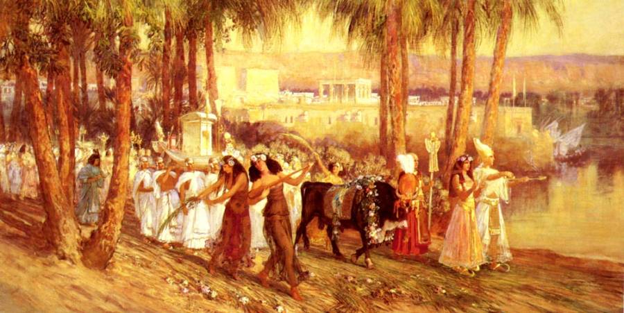 Bridgman Frederick Arthur - Une Procession egyptienne.jpg